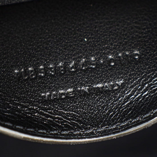 YSL Black Crocodile Embossed Heart Tassel Clutch-YSL-THE CLOSET