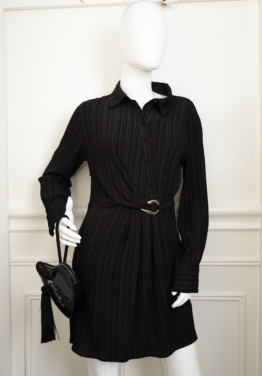 YSL Black Crocodile Embossed Heart Tassel Clutch-YSL-THE CLOSET