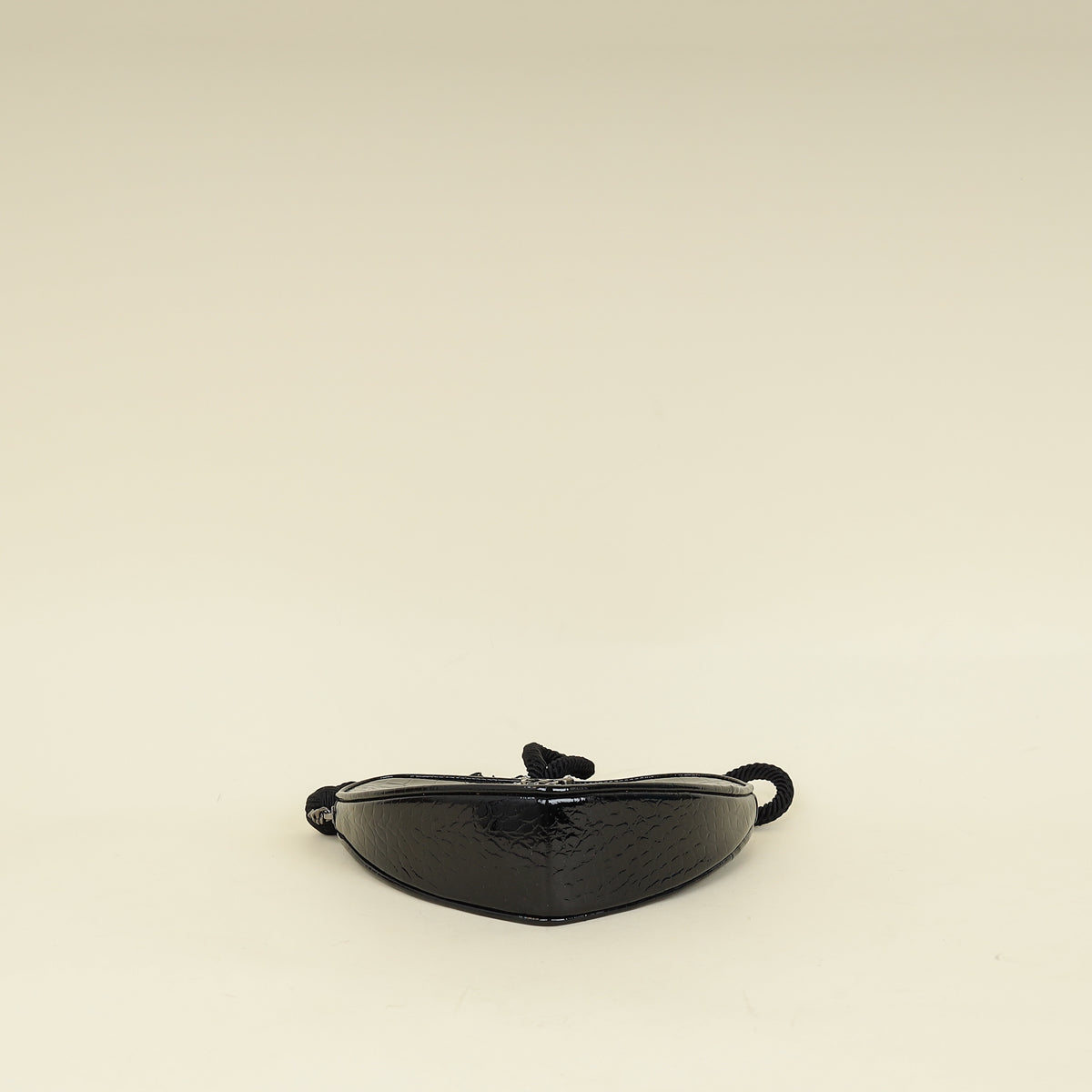 YSL Black Crocodile Embossed Heart Tassel Clutch-YSL-THE CLOSET