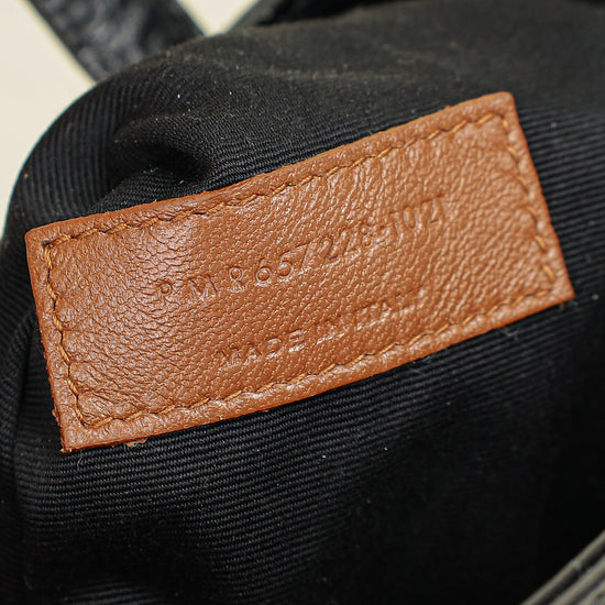 YSL Black Le 5 A 7 Croco Embossed Bag