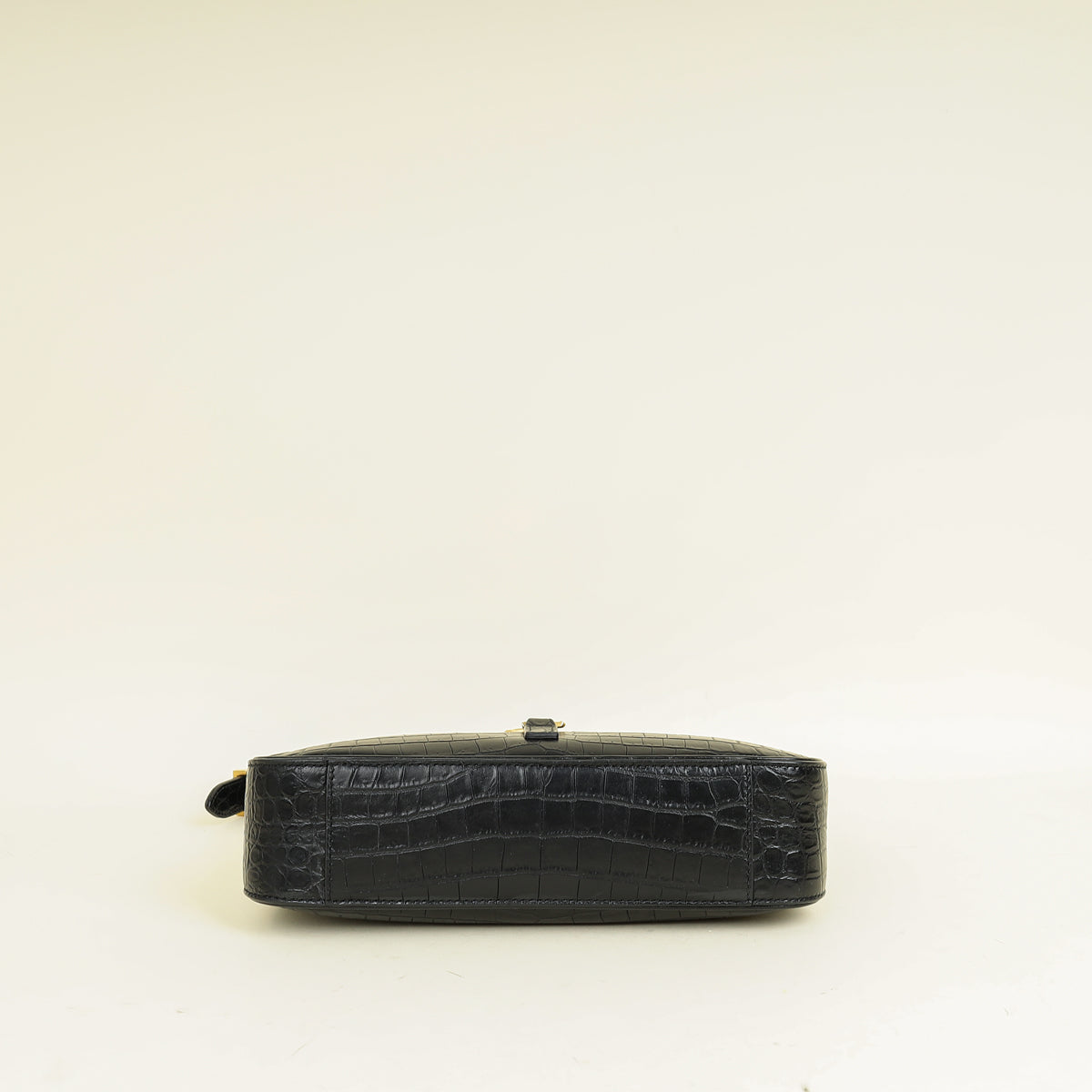 YSL Black Le 5 A 7 Croco Embossed Bag