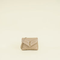 YSL Beige Loulou Toy Shoulder Bag
