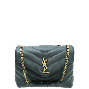 حقيبة صغيرة من YSL Forest Green Loulou 