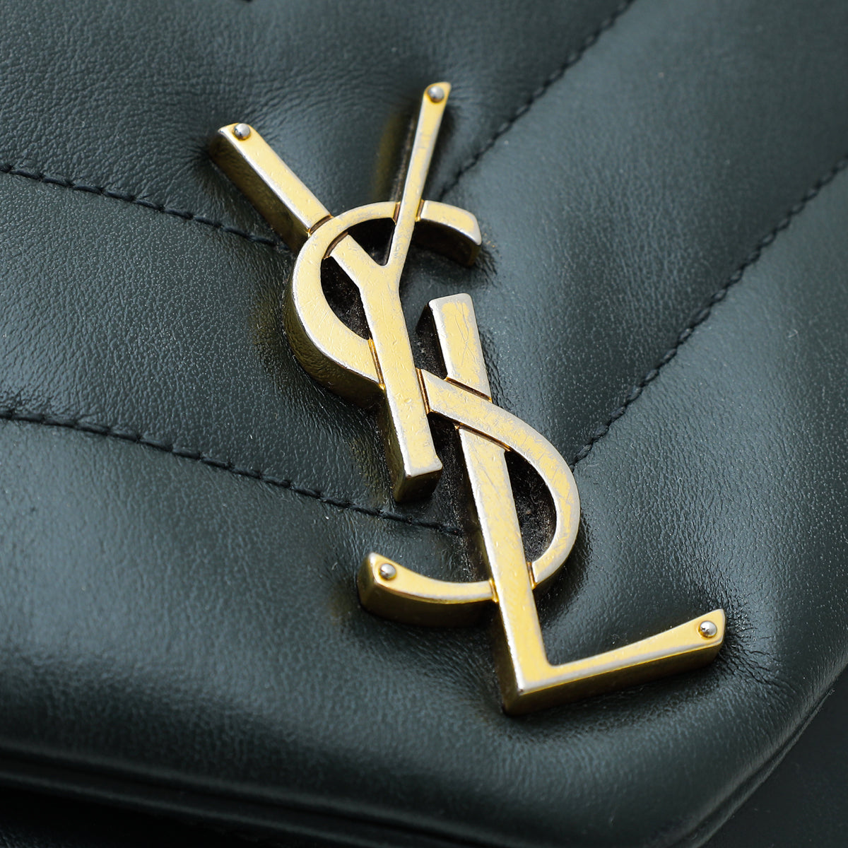 YSL Forest Green Loulou Small Bag – The Closet