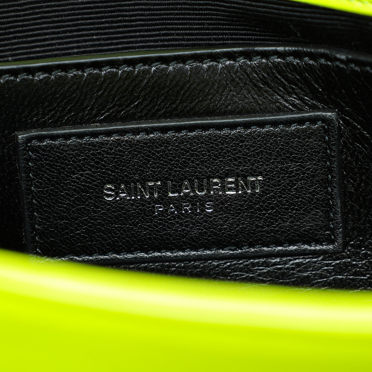 YSL Neon Green Kate Mini Chain Bag