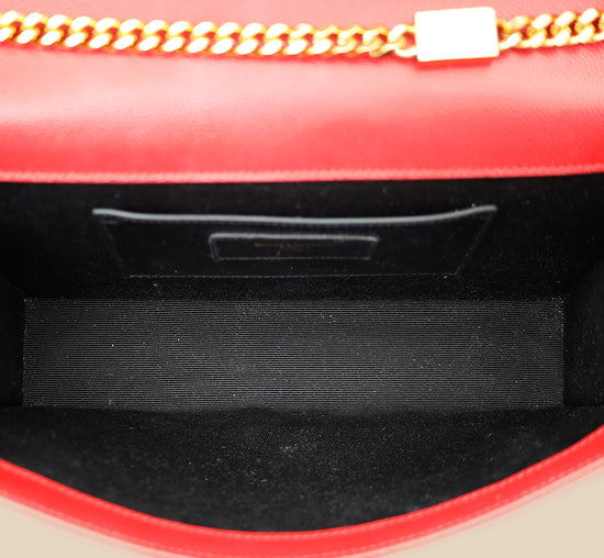 YSL Red Monogram Kate Medium Flap Shoulder Bag-YSL-THE CLOSET