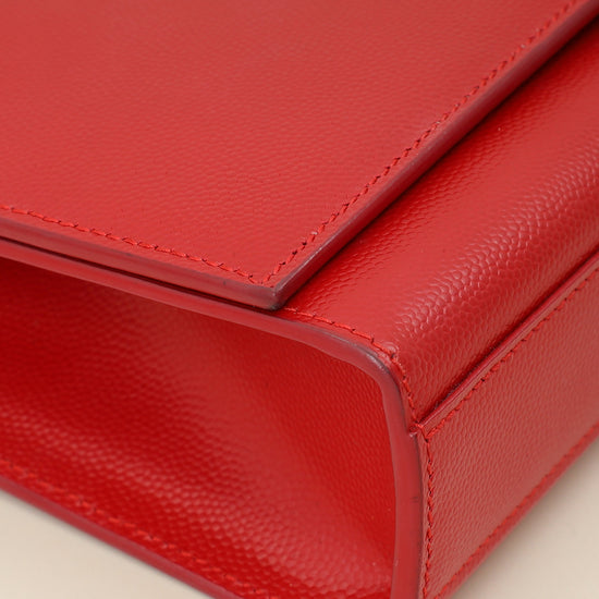 YSL Red Monogram Kate Medium Flap Shoulder Bag-YSL-THE CLOSET