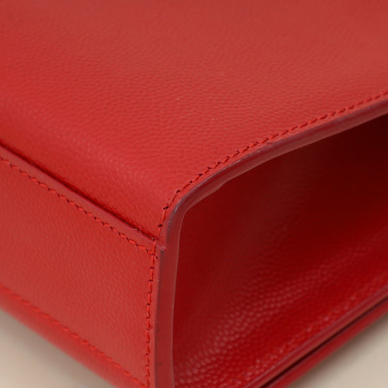 YSL Red Monogram Kate Medium Flap Shoulder Bag-YSL-THE CLOSET