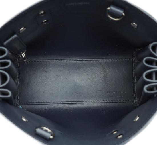 YSL Indigo Blue Sac De Jour Nano Croco Embossed Bag-YSL-THE CLOSET