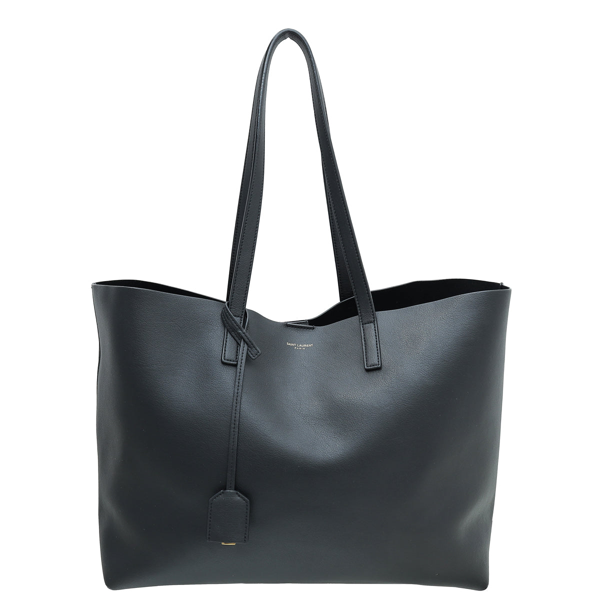 YSL Black East West Supple Large Shopping Tote Bag-YSL-THE CLOSET