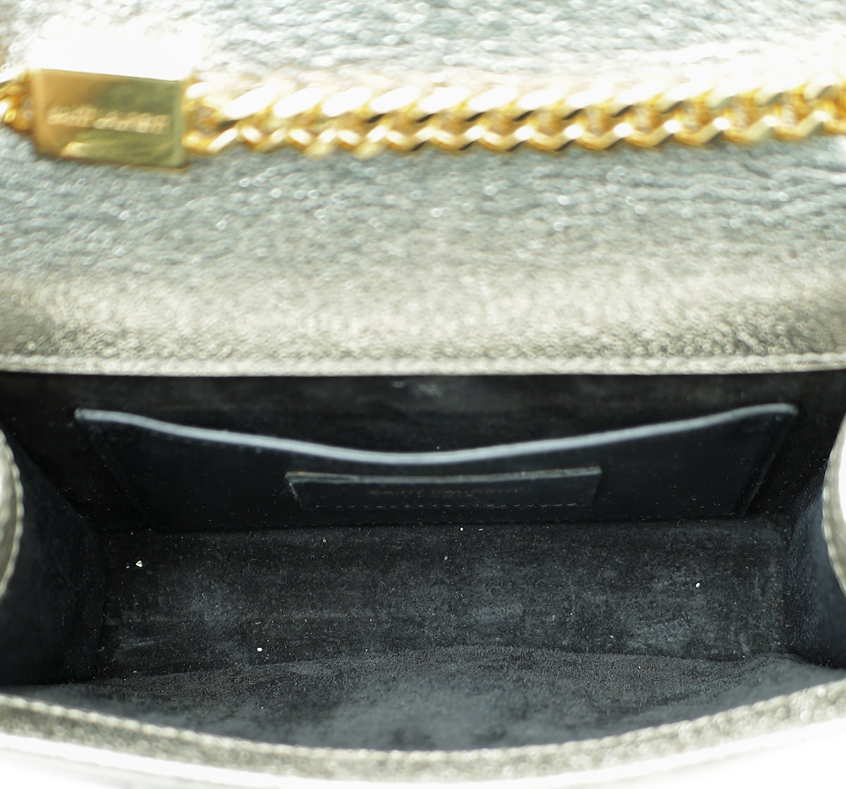 YSL Metallic Gold Mini Kate Chain Bag – The Closet