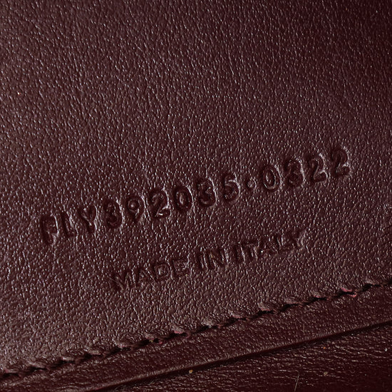 YSL Burgundy Croco Embossed Sac De Jour Nano Bag