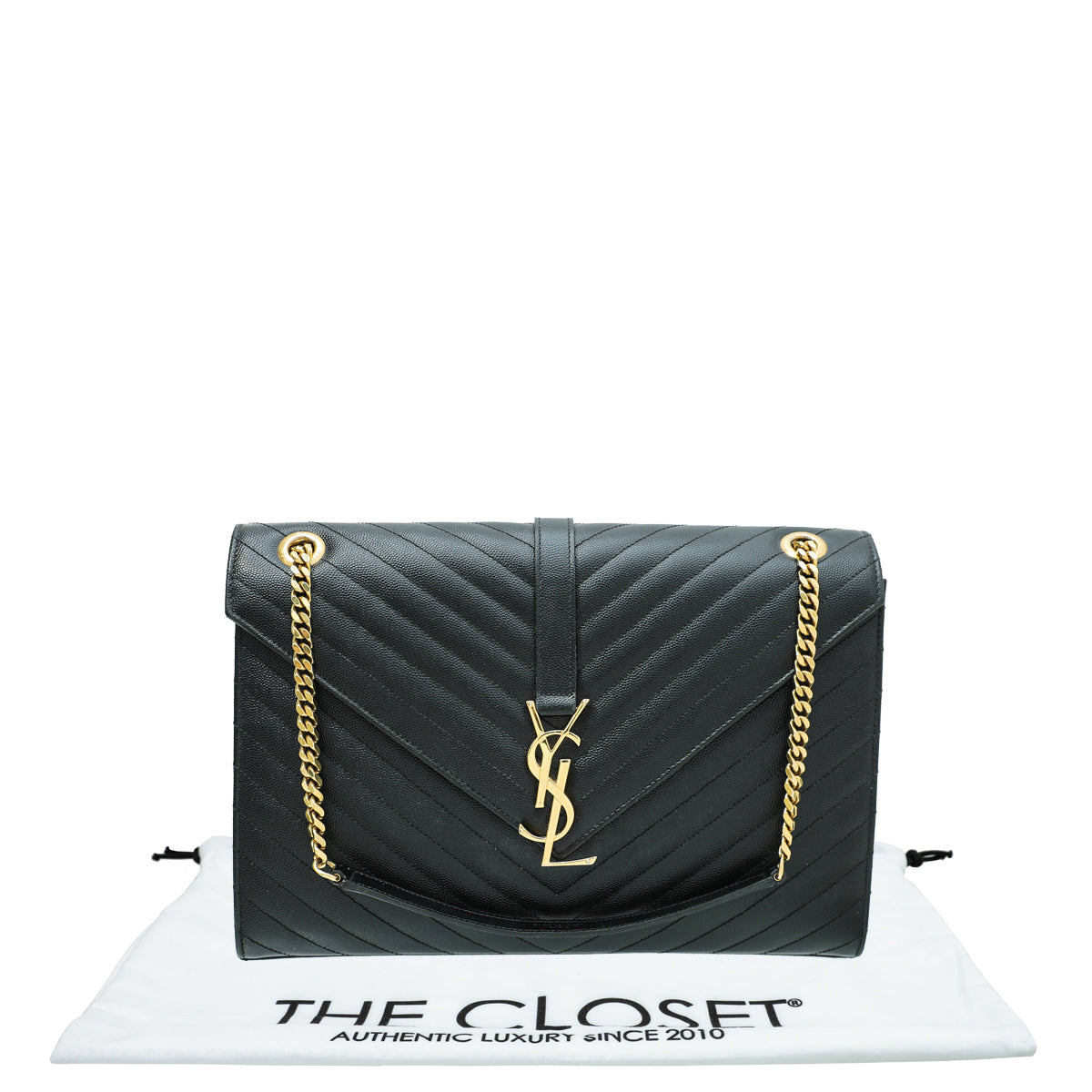 YSL Black Monogram Satchel Large Bag