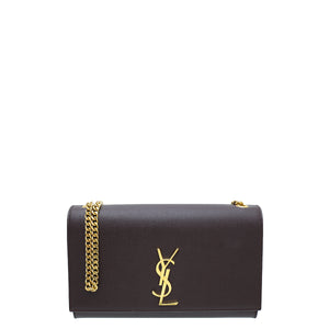 حقيبة سلسلة متوسطة الحجم من YSL بورجوندي مونوجرام كيت 