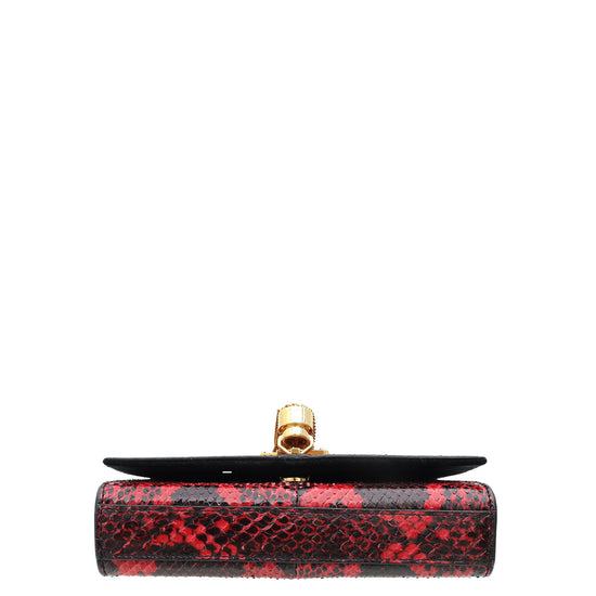 YSL Red Python Kate Tassel Mini Shoulder Bag