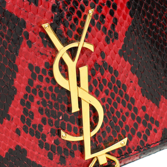 YSL Red Python Kate Tassel Mini Shoulder Bag