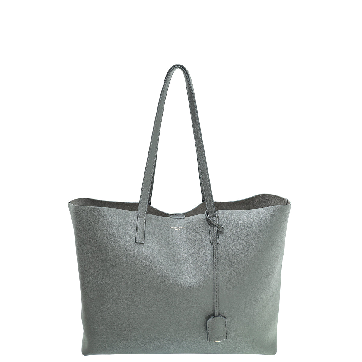 YSL Storm Gray E/W Shopping Tote Large Bag-YSL-THE CLOSET