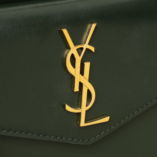 YSL Forest Green Uptown Small Tote Top Handle Bag-YSL-THE CLOSET
