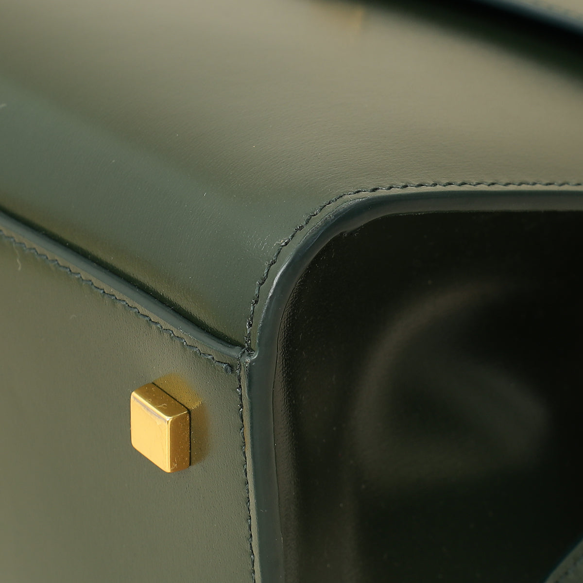 YSL Forest Green Uptown Small Tote Top Handle Bag-YSL-THE CLOSET