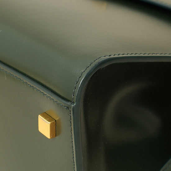 YSL Forest Green Uptown Small Tote Top Handle Bag-YSL-THE CLOSET