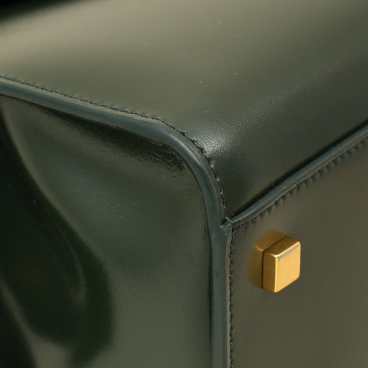 YSL Forest Green Uptown Small Tote Top Handle Bag-YSL-THE CLOSET