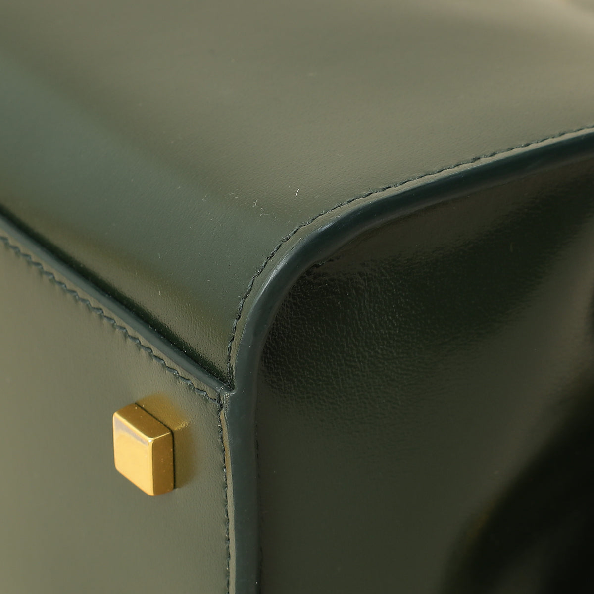 YSL Forest Green Uptown Small Tote Top Handle Bag-YSL-THE CLOSET