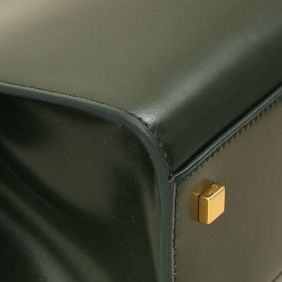 YSL Forest Green Uptown Small Tote Top Handle Bag-YSL-THE CLOSET