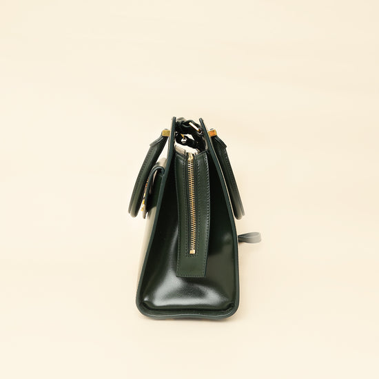 YSL Forest Green Uptown Small Tote Top Handle Bag-YSL-THE CLOSET