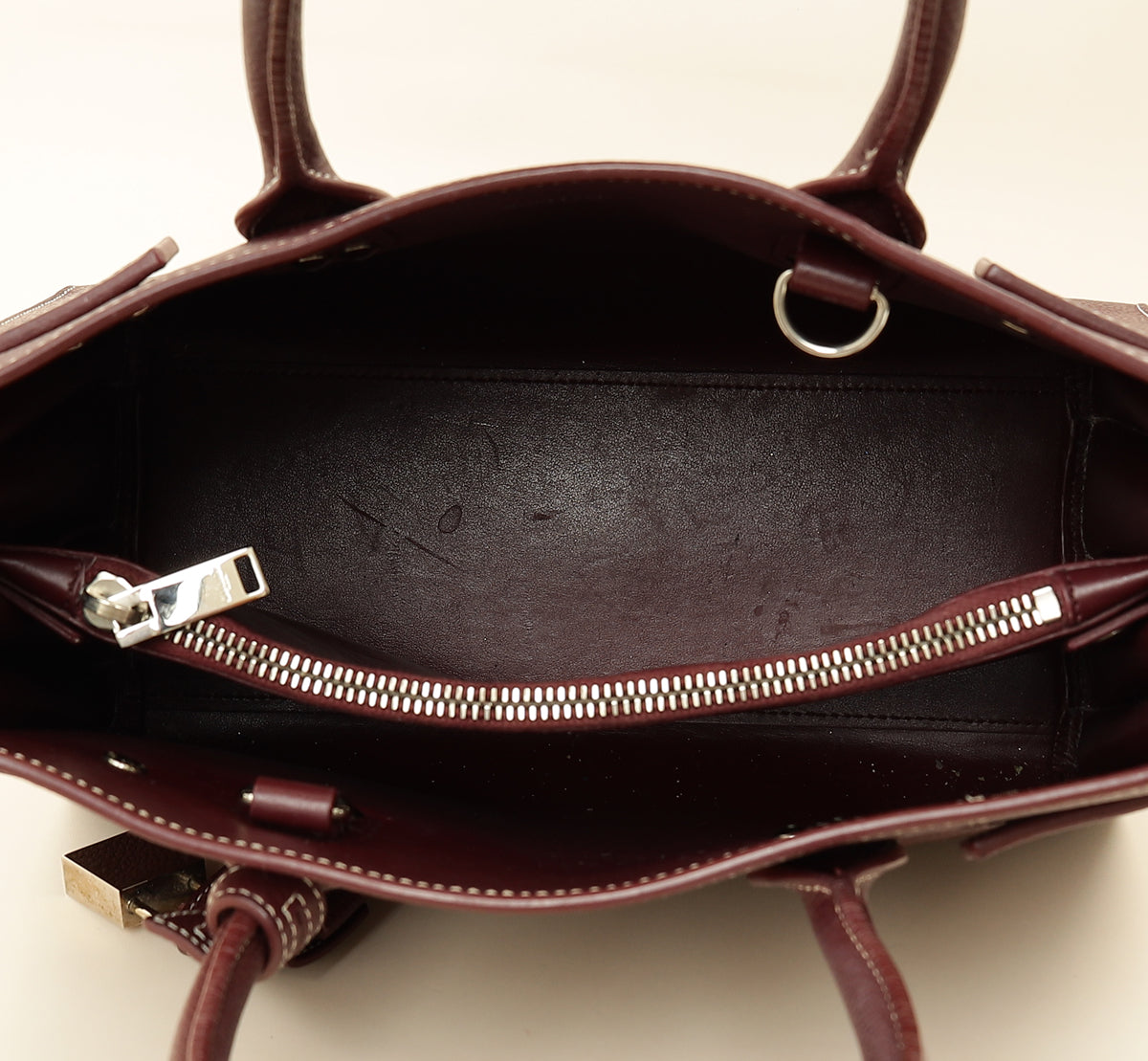 YSL Burgundy Sac De Jour Baby Bag-YSL-THE CLOSET