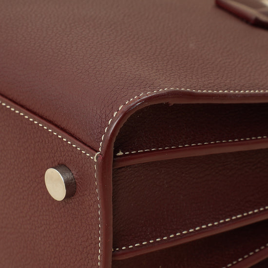 YSL Burgundy Sac De Jour Baby Bag-YSL-THE CLOSET