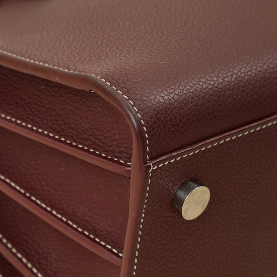 YSL Burgundy Sac De Jour Baby Bag-YSL-THE CLOSET