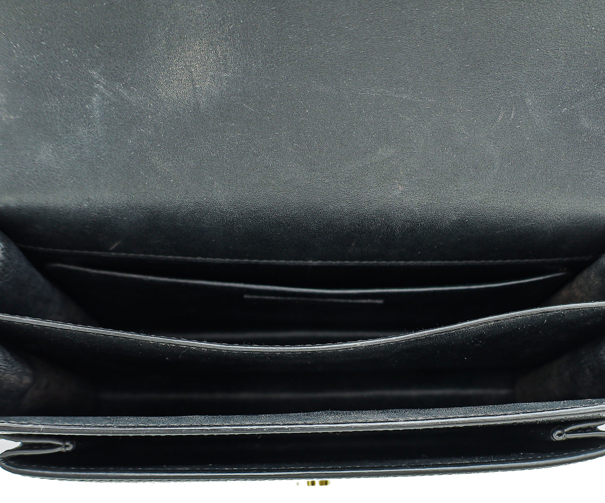 YSL Black Sunset Medium Shoulder Bag