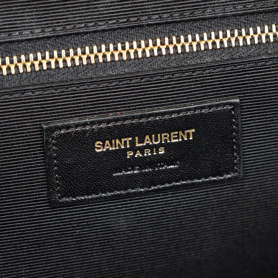 YSL Red Monogram Envelope Satchel Large Bag