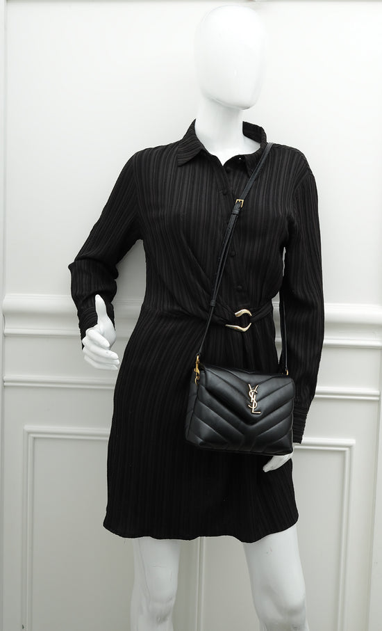 Load image into Gallery viewer, YSL Black Toy Loulou Shoulder Bag
