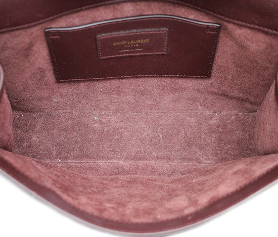 YSL Burgundy Kate Tassel Medium Shoulder Bag