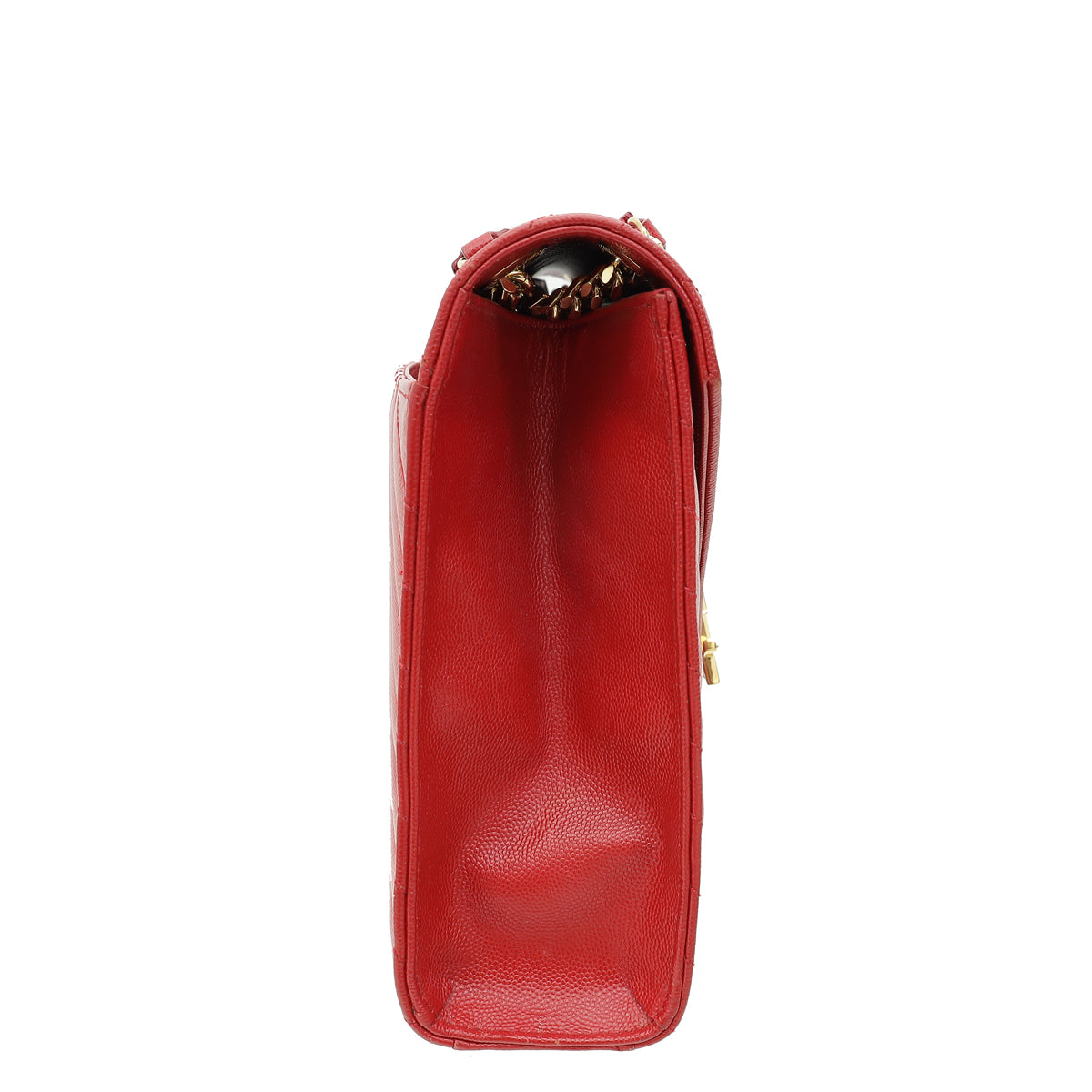 YSL Red Monogram Satchel Large Shoulder Bag