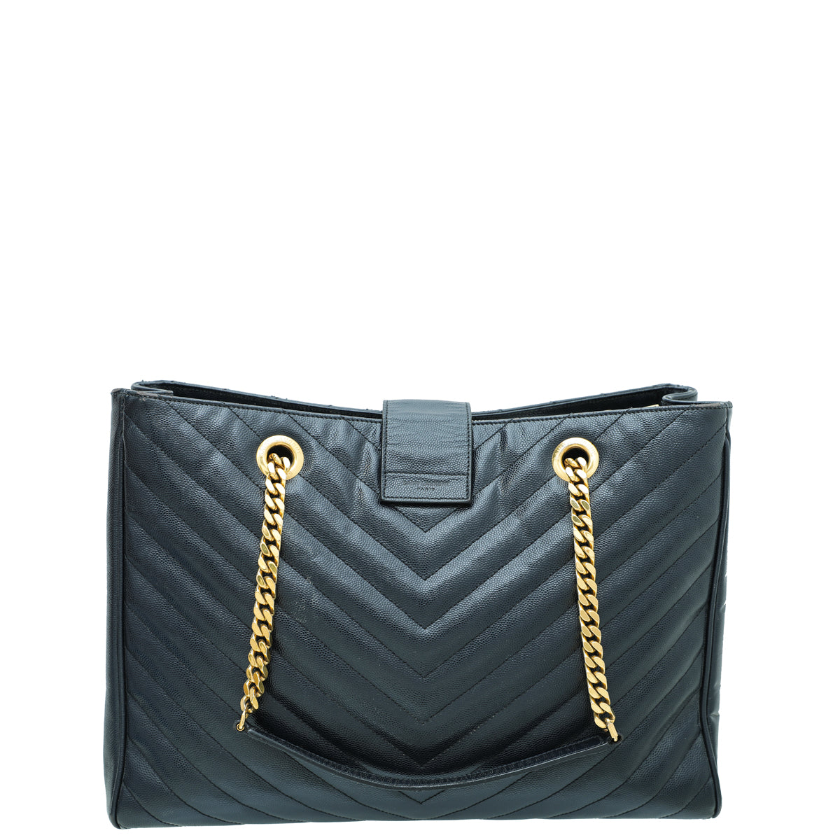 YSL Navy Monogram Shopping Tote Large Bag-YSL-THE CLOSET