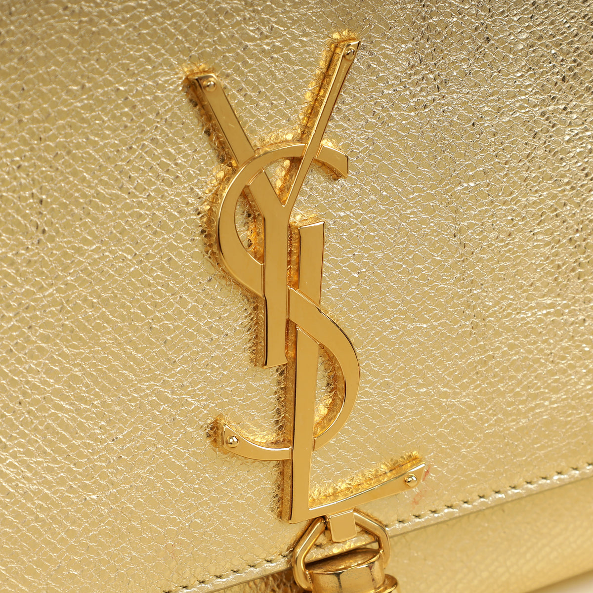 YSL Metallic Gold Kate Tassel Medium Chain Bag-YSL-THE CLOSET