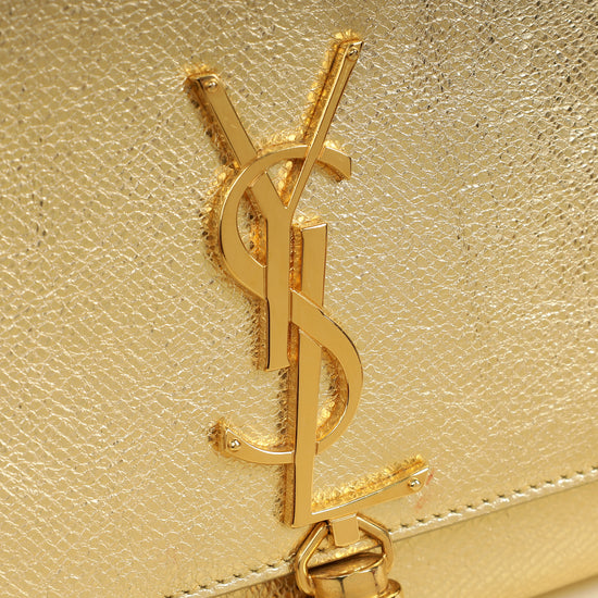 YSL Metallic Gold Kate Tassel Medium Chain Bag-YSL-THE CLOSET