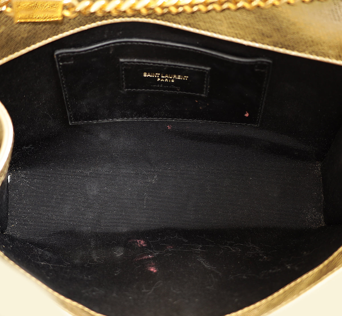 YSL Metallic Gold Kate Tassel Medium Chain Bag-YSL-THE CLOSET