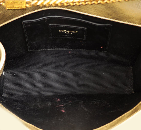 YSL Metallic Gold Kate Tassel Medium Chain Bag-YSL-THE CLOSET