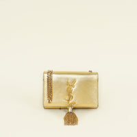 YSL Metallic Gold Kate Tassel Mini Shoulder Bag