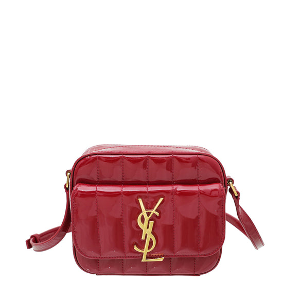 YSL Red Monogram Vicky Camera Bag