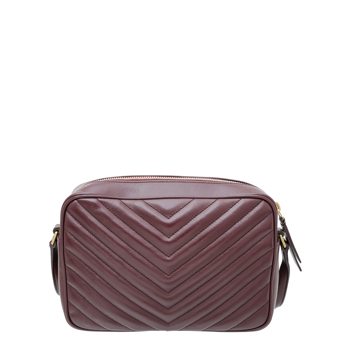 YSL Burgundy Monogram Lou Tassel Camera Bag-YSL-THE CLOSET