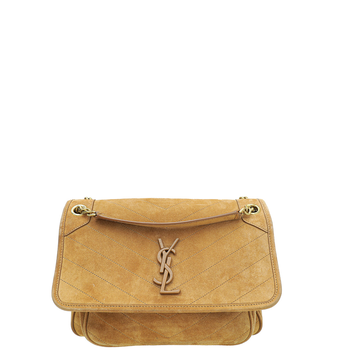 YSL Camel Suede Niki Medium Bag-YSL-THE CLOSET