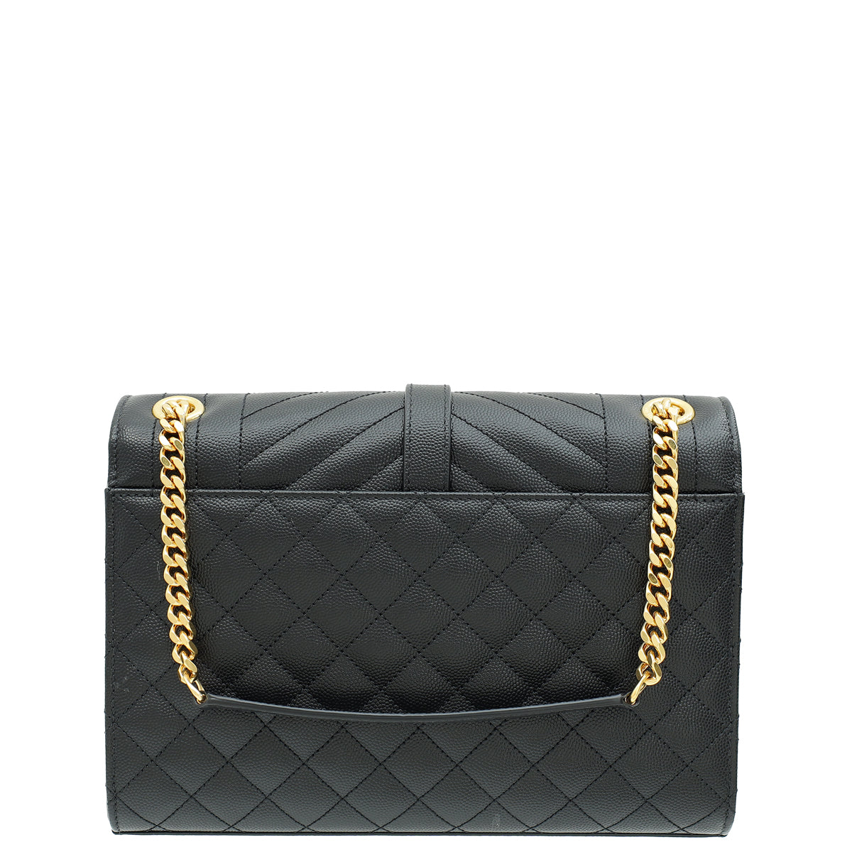 YSL Black Mix Quilted Envelope Medium Shoulder Bag-YSL-THE CLOSET
