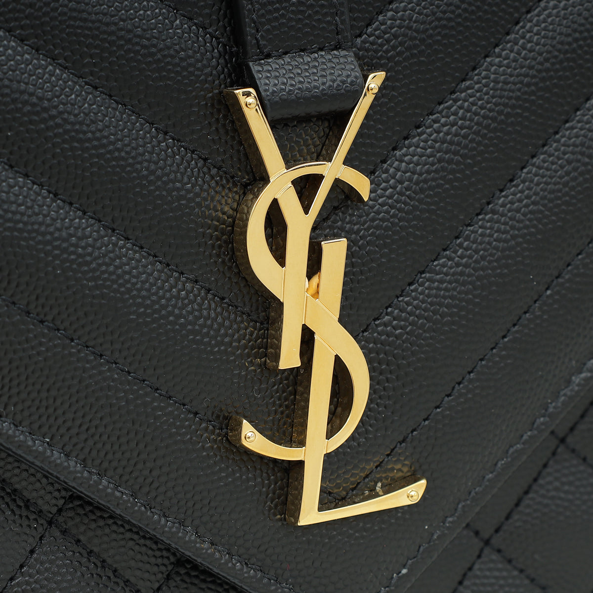 YSL Black Mix Quilted Envelope Medium Shoulder Bag-YSL-THE CLOSET