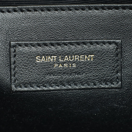 YSL Blanc Vintage Croco Embossed Kate Tassel Medium Bag-YSL-THE CLOSET