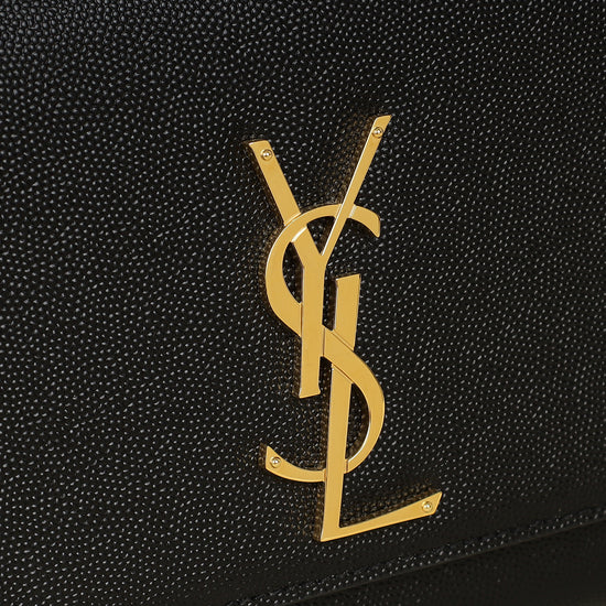 YSL Black Monogram Kate Medium Shoulder Bag-YSL-THE CLOSET