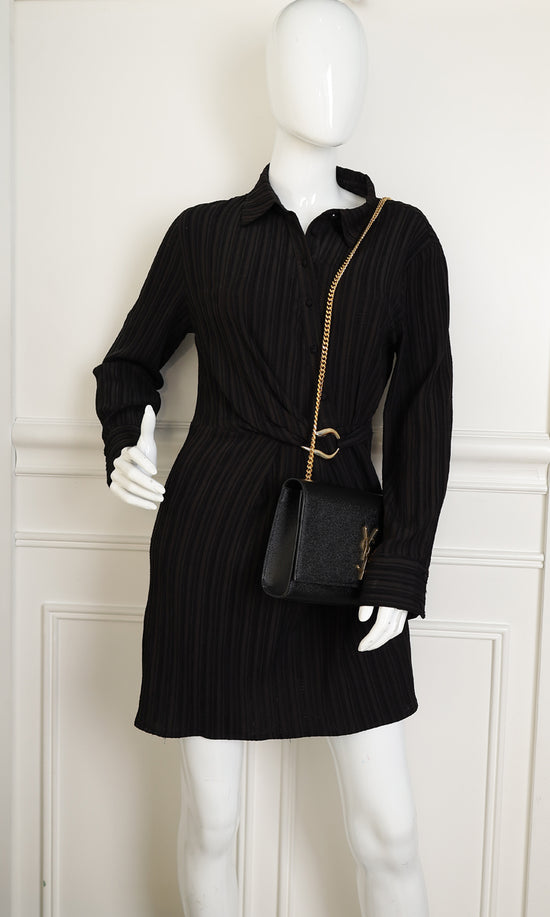 YSL Black Monogram Kate Medium Shoulder Bag-YSL-THE CLOSET